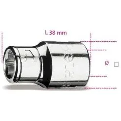 BETA Douille Porte Embouts - 867 - X 1 - 38 Mm - 1/2'' - 10 Mm - 6 Pans