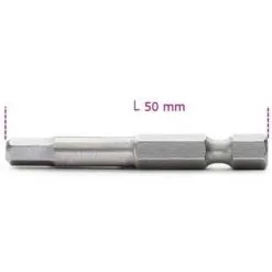 BETA Embout 1/4" Pour Vis 6 Pans Creux - 862PE - X 1 - 50 Mm - 1/4'' - 6 Mm - 6 Pans