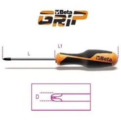 BETA Tournevis Pour Vis Phillips BETAGRIP - 1262 - 80 Mm - PH-1 - Philips
