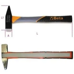 BETA Marteau De Mécanicien, Manche En Fibre - 1370T - 280 Mm - 0,2 Kg