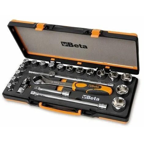 Coffret Métallique Avec 17pcs. 1 Cliquet Réversible 1/2" Avec 17 Douilles 6 Pans Et Accessoires Beta 920A/C17M 1 Coffret Métallique Avec 17pcs. 1 Cliquet Réversible 1/2" Avec 17 Douilles 6 Pans Et Accessoires Beta 920A/C17M