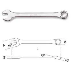 BETA Clé Plate Mixte 12 Pans - 42 - 95 Mm - 5,5 - 12 Pans
