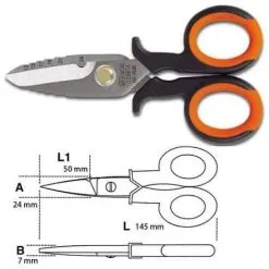 BETA Ciseaux D'électricien Profils à Fraise Graduée - 1128 BSX - 011280060