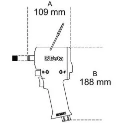 BETA Clé à Chocs 1/2" Compacte Pneumatique 1927XM - 019270030 -BÊTA Soldes Magasin 911250 3